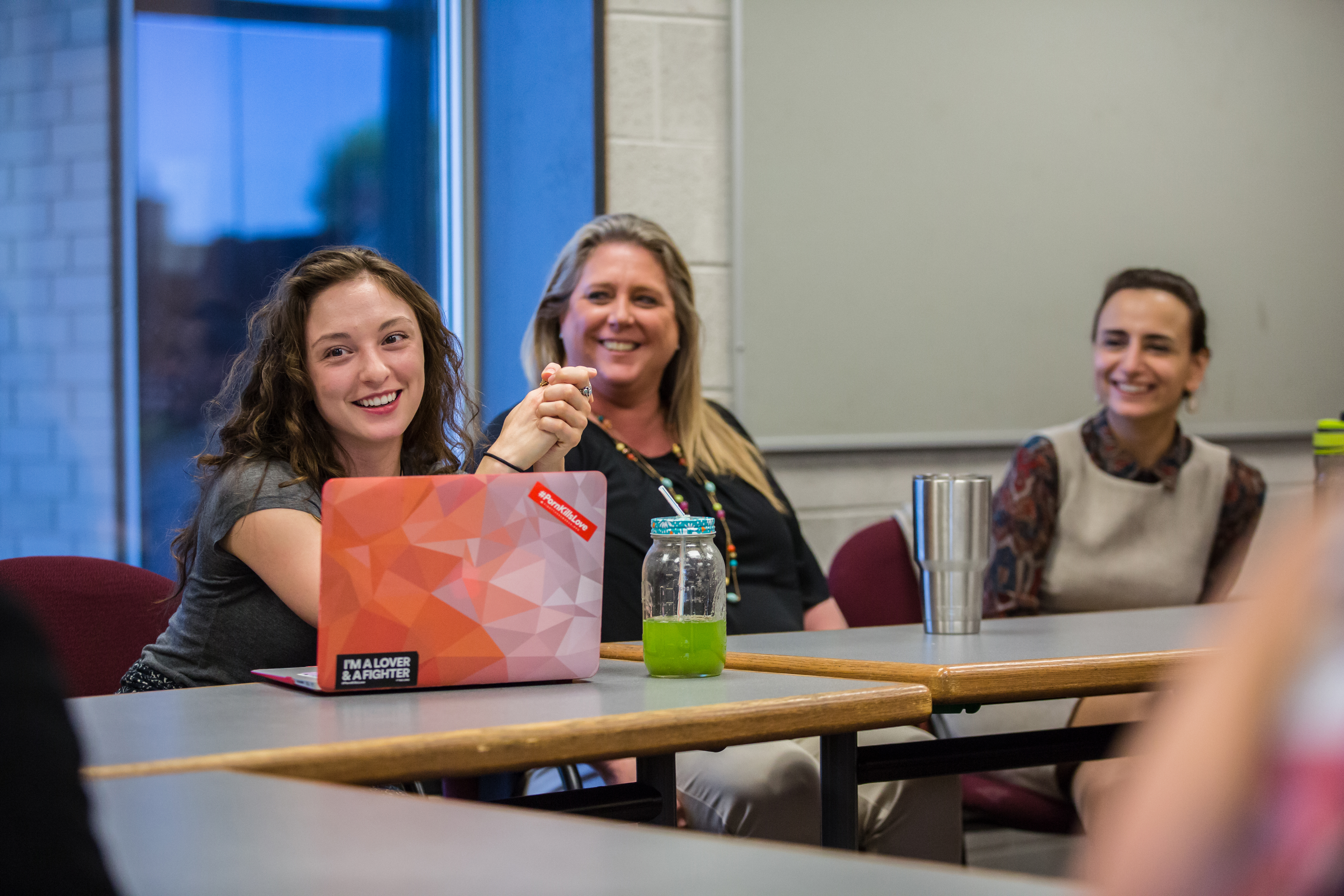 Smiling COE Students in Classroom